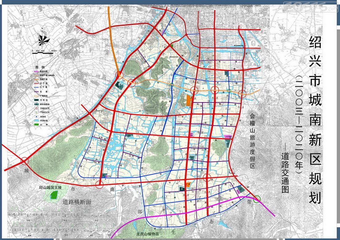 第四城市·城建 找到一张老规划图:城南新区道路交通规划(2003--2020