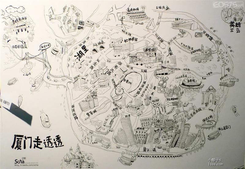 求厦门和鼓浪屿地图