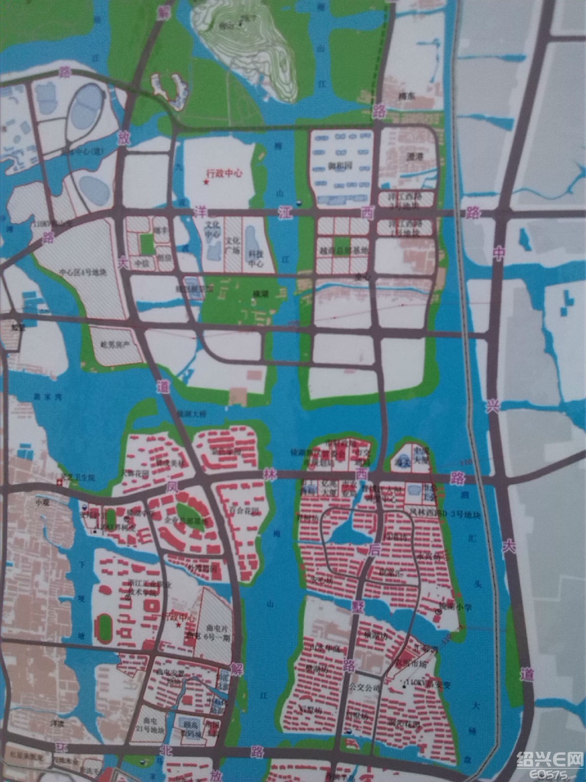 分享几张镜湖新区分区规划图|第四城市城建 - 绍兴e