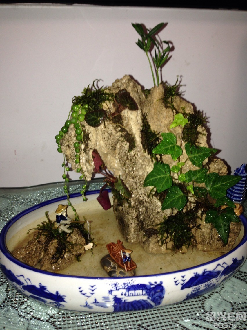 山水假山盆景制作