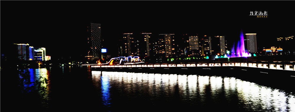 柯桥瓜渚湖夜景