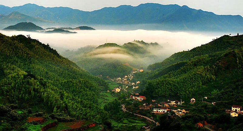 四明山位于浙江省东部,四明山脉横跨余姚,鄞州,奉化,嵊州,上虞五
