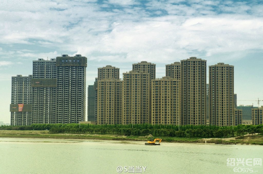 上虞区江岸城景,高铁新城新照