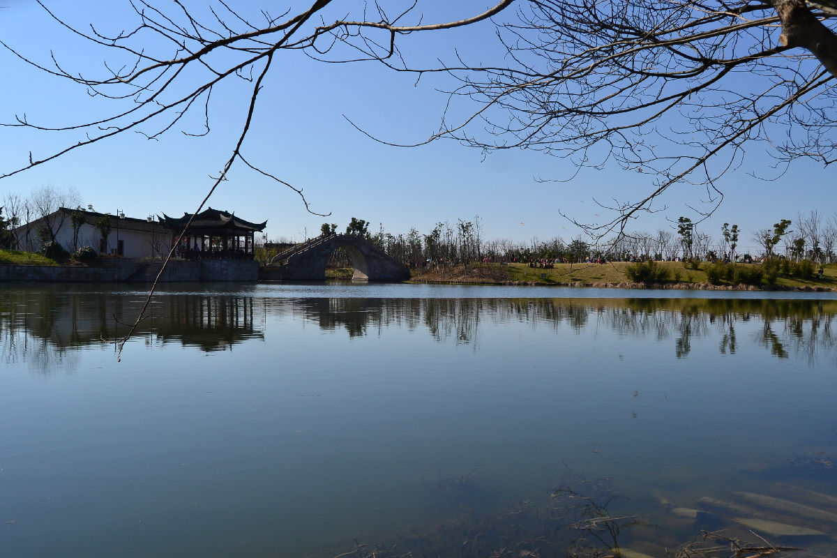 晴天,镜湖湿地公园