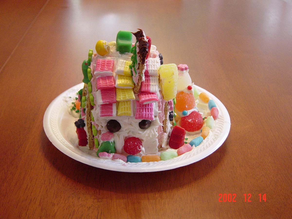秀秀我家女儿6岁时候用糖果搭的房子|我的E网