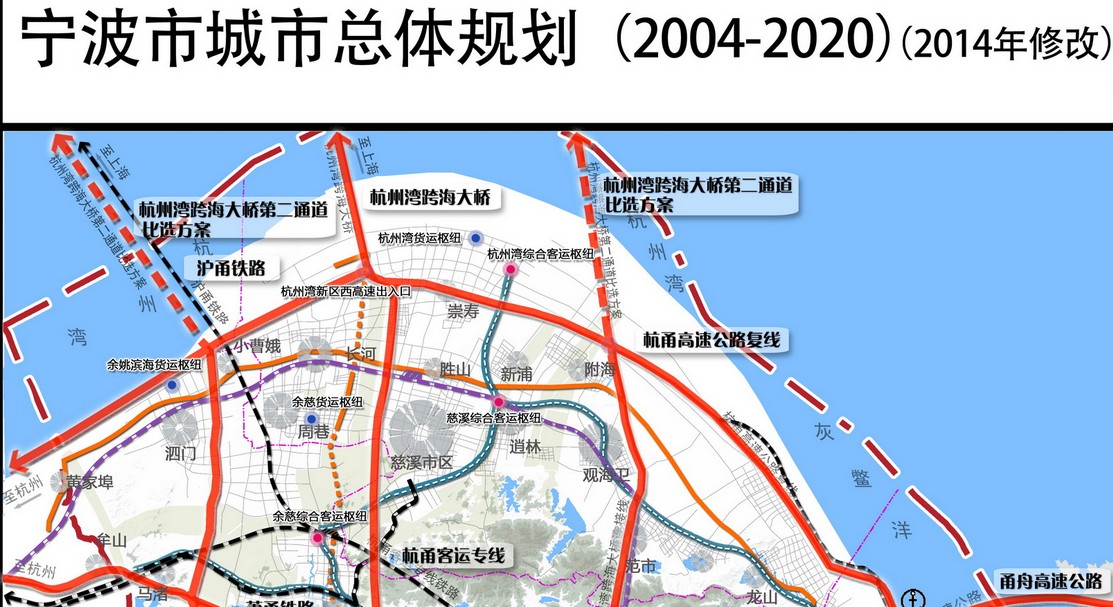 慈溪至上海金山区拟建杭州湾跨海大桥二通道