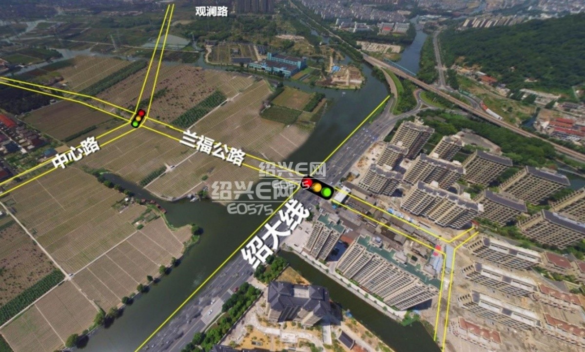 一张图解决绍大线五洋桥拥堵状况!