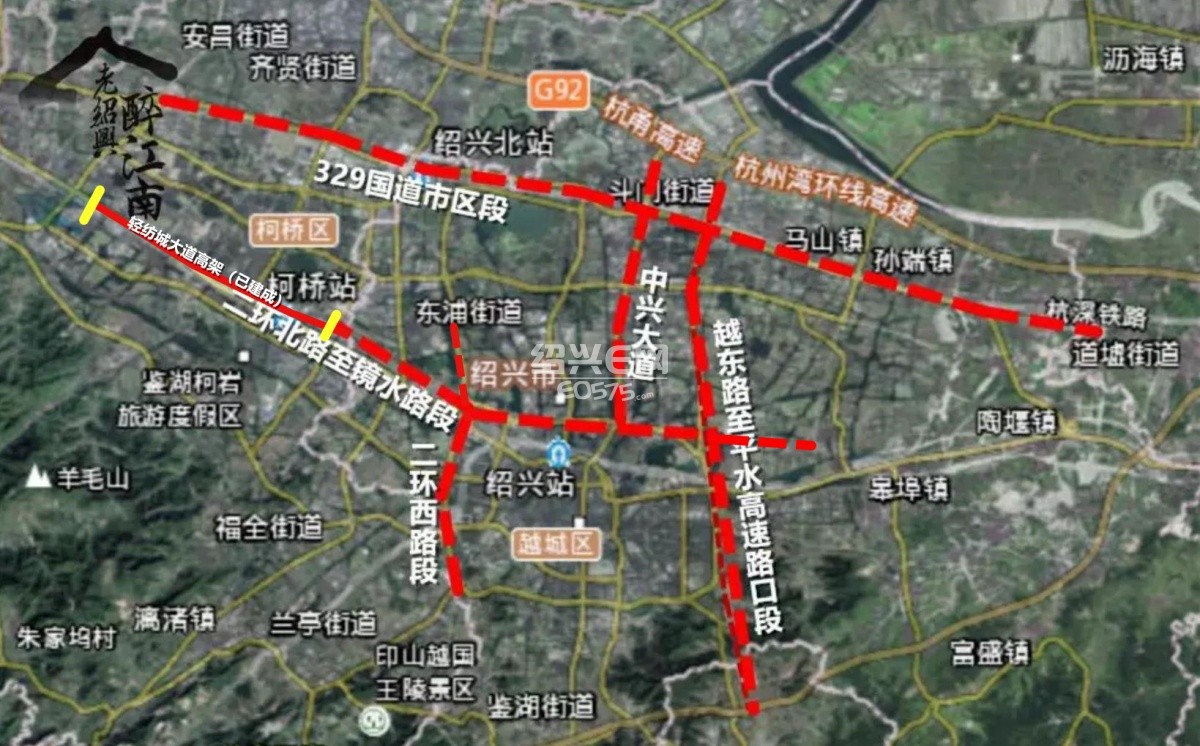 二环西路按全线高架桥快速路改造,高架北起洋江西路,南至亭山互通立交