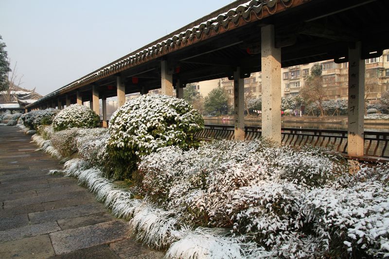 一组绍兴雪景