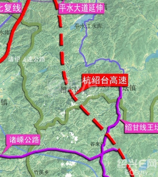 杭绍台高速公路规划图被改了吗?
