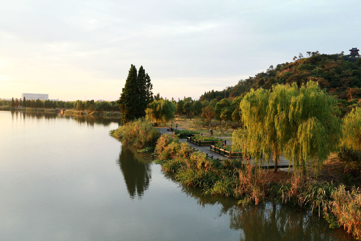 新人新机,起了个大早,拍了一张梅山.